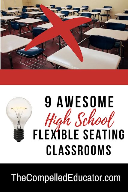 The Compelled Educator: 9 Awesome High School Flexible Seating Classrooms Classroom Seating Ideas, Alternative Seating Classroom, High School Classrooms, Classroom Seating Arrangements, Flexible Seating Classroom, Technology In The Classroom, High School Special Education, Classroom Arrangement, Jewellery Traditional