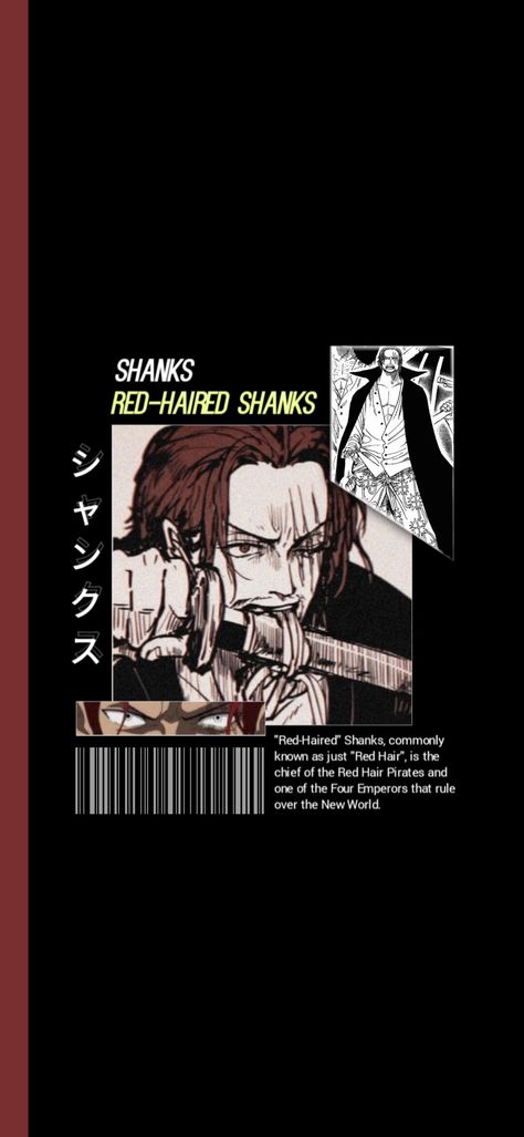 Red Haired Shanks Wallpaper, Shanks Black Wallpaper, Shanks Aesthetic Wallpaper, Red Wallpaper One Piece, Shanks Manga Wallpaper, Shanks Wallpaper Iphone, Red Hair Shanks Wallpaper, One Piece Wallpaper Shanks, Shanks One Piece Manga