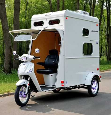 Micro Camper Trailers, Motorized Trike, Minivan Camper Conversion, Powered Bicycle, Best Electric Scooter, Tiny Camper, Combi Volkswagen, Motorcycle Trailer, Tiny Cars