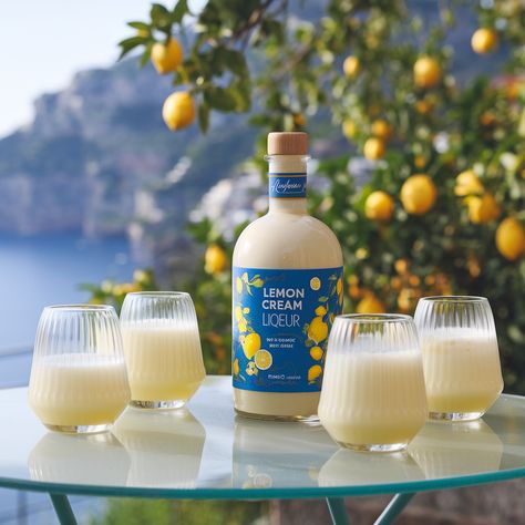 LIMONCELLO CREAM LIQUEUR (CREMA DI LIMONCELLO) Homemade Liqueur, Homemade Liqueur Recipes, Liqueur Recipes, Homemade Liquor, Liqueurs Recipes, Italian Dessert, Cream Liqueur, Sicilian Lemon, Cellos