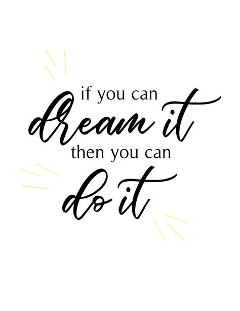 if you can dream it, then you can do it If You Can Dream It You Can Do It, Aesthetic Phrases, Dream It Do It, Feeling Low, Sayings And Phrases, Motivational Sayings, Dream It, Canva Design, I Can Do It