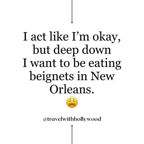 Okay but seriously… who else feels like beignets could fix everything? 😩✨ There’s just something about those powdered sugar-covered bites of heaven in New Orleans that hit different! 😍 Ready to pack my bags and head back for some foodie therapy. Who’s with me? . . . . . #TravelWithHollywood #plussizetravelcreator #NOLA #beignets #travelgoals #visitneworleans #neworleanseats #neworleansculture #ilovenola #ilovenolababy #momswhotravel New Orleans Quotes, Visit New Orleans, Hit Different, New Orleans Homes, My Bags, Deep Down, Beignets, Travel Goals, Powdered Sugar