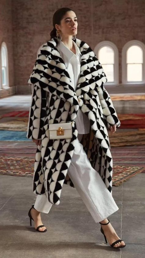 Print Coat, White Coat, Olivia Palermo, Mode Inspo, 가을 패션, Mode Vintage, Looks Vintage, Pre Fall, Coat Fashion