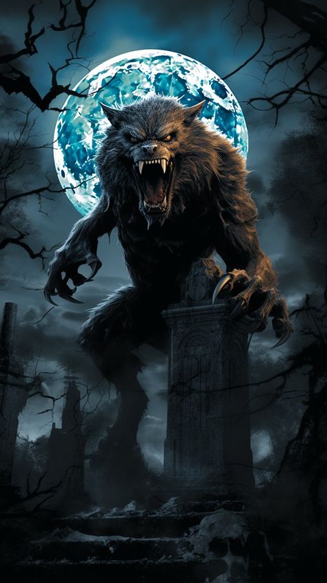 Werewolf Tattoo, Hardware And Software, Scary Wallpaper, Werewolf Art, Vampires And Werewolves, Ange Demon, Classic Horror Movies, Halloween Wall Art, Creatures Of The Night