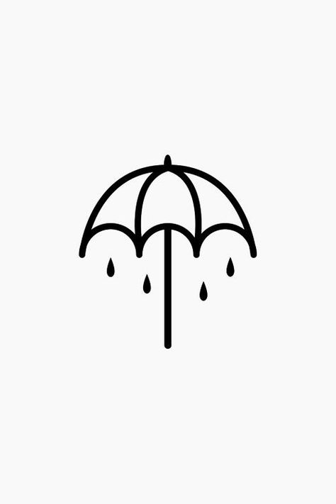 Thats The Spirit Bmth, Bmth Umbrella, Bmth Tattoo, Simplistic Logo, Umbrella Tattoo, Spirit Tattoo, Font Logo, Music Tattoo, Band Tattoo