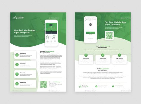 Flyer â€?20Mobile App #Flyer, #Mobile, #App One Pager Design, Mobile App Flyer, Web Design Inspiration Layout, App Flyer, App Advertisement, Presentation App, Mobile Mockup, App Promotion, Business Fonts