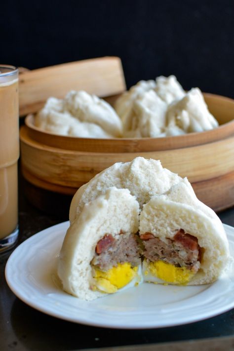 Vietnamese Breakfast Bao Bnh Bao  builiciousEmailFacebookInstagramPinterest Siopao Recipe, Vietnamese Breakfast, Steam Buns Recipe, Filipino Bread, Steam Buns, Steamed Pork Buns, Foxy Folksy, Steamed Pork, Chinese Sausage