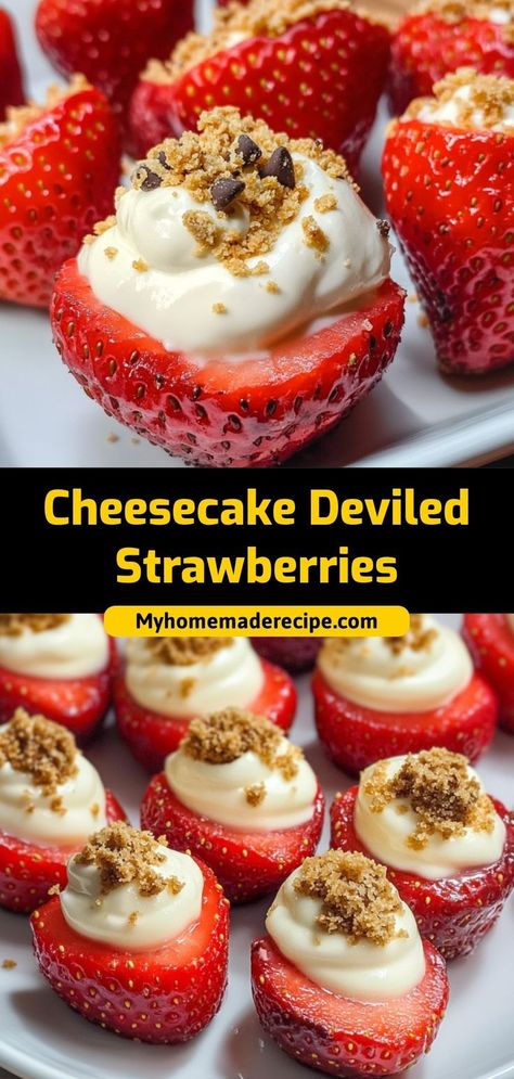 Large Party Food, Deviled Strawberries, Cheesecake Mixture, Rich Cheesecake, Christmas Desserts Easy, Cheesecake Ice Cream, Dessert Bites, Classic Cheesecake, Elegant Desserts