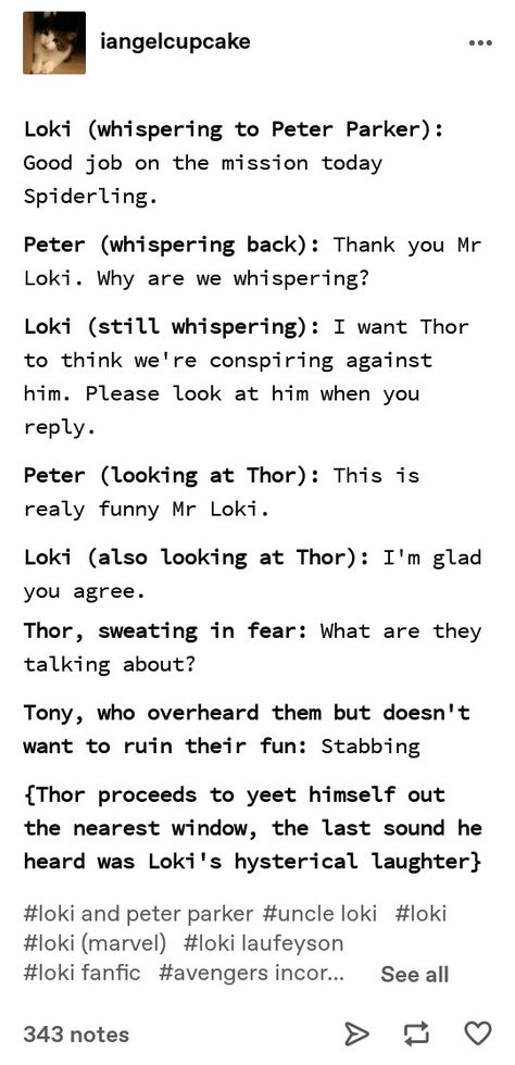 Spiderman X Loki, Uncle Loki And Peter, Thor And Loki Headcanon, Peter And Loki Fanart, Marvel Headcanon Funny, Mcu Tumblr, Marvel Loki Fanart, Marvel Headcanon Loki, Spiderman Incorrect Quotes