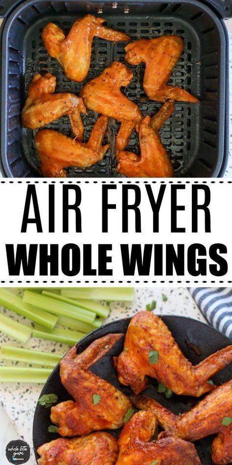 air fryer chicken wings with whole wings in air fryer Air Fry Whole Chicken Wings, Large Chicken Wings In Air Fryer, Airfryer Whole Chicken Wings, Cooking Wings In Air Fryer, Chicken Wings In Airfryer, Roasted Chicken Wings In Air Fryer, Chicken Wings Air Fryer Recipes Bone In, Air Fryer Chicken Wingettes, Whole Wings In Air Fryer