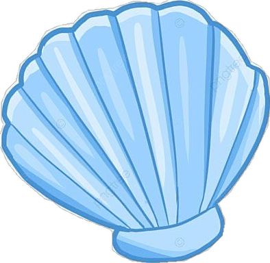 Shell Png, Seashell Clipart, Cute Seashell, Ocean Day, Blue Background Images, Watercolor Fish, Shell Frame, Blue Shell, Blue Cute