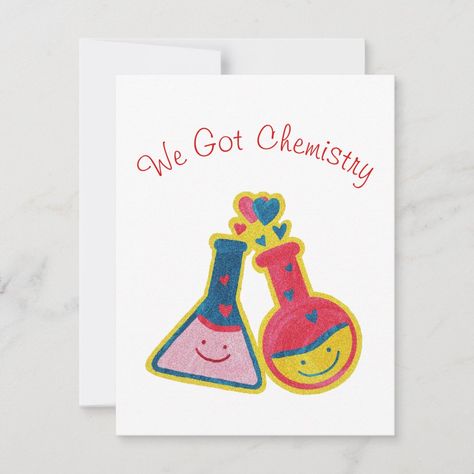 Chemistry Funny, Cute Valentines Day Cards, Science Stickers, Cute Valentines Day, Cute Valentines, Valentines Day Card, Cards Ideas, Funny Valentine, Style Gift