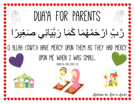 Dua’a for Parents – Printable – Inspiring the Love of Islam Dua For Parents, Hearing Problems, Ramadan Crafts, Alternative Therapies, Kids Behavior, Islamic Teachings, Beautiful Flowers Wallpapers, Co Parenting, Reminder Quotes