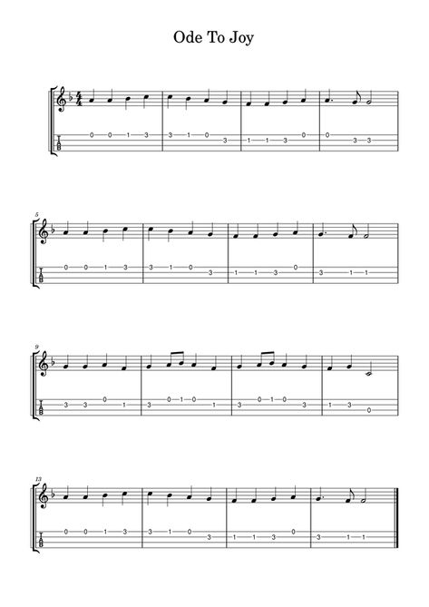 Ode To Joy - Easy Ukulele Fingerpicking Tab - FINGERSTYLE GUITAR Ode To Joy Ukulele Tab, Ode To Joy Guitar Tab, Guitar Fingerpicking Songs, Ukulele Fingerstyle Tab, Ukulele Tabs Fingerpicking Easy, Ukulele Tabs Songs Easy, Ukelele Tabs Fingerpicking, Ukulele Tabs Fingerpicking, Fingerstyle Ukulele