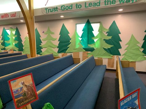 Alaska Decor Ideas, Summer Church Decorating Ideas, Christmas Vacation Bible School, Campfire Light Vbs Decor, Group Vbs 2025 True North, Vbs Camping Theme, Camp Firelight Vbs, True North Vbs 2025, True North Vbs Decorations