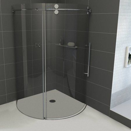 Round Shower Enclosure, Steel Shower Door, Corner Shower Kits, Chrome Shower Door, Disabled Bathroom, Master Baths, Corner Shower Enclosures, Bathroom Master, Bathroom Layouts