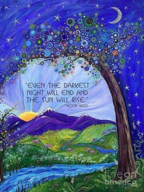 Karla Gerard, The Sun Will Rise, Darkest Night, Quote Art Print, Dream Symbols, Quote Art, Art Prints Quotes, Dark Night, Quotable Quotes