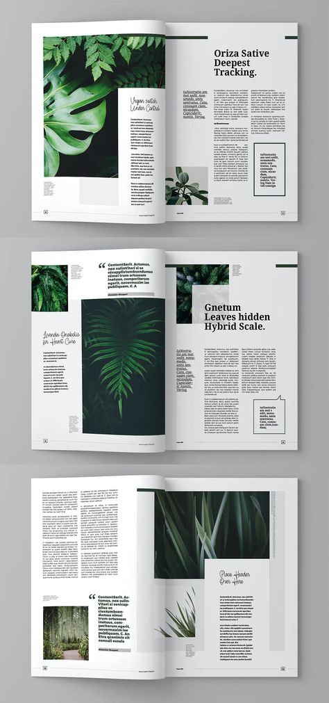 Nature Publication Design, Nature Editorial Design, Plant Magazine Layout, Nature Magazine Layout, Indesign Magazine Template Layout Design, Interior Magazine Layout, Sustainability Magazine, Environmental Magazine, Plant Magazine