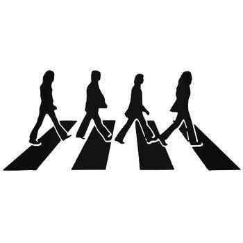 Beatles Illustration, Beatles Silhouette, Beatles Drawing, Road Drawing, Illustration Art Kids, Beatles Art, Beatles Abbey Road, Music Tattoos, Abbey Road