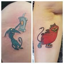 Disney Trio Tattoos, Pain And Panic Hercules, Pain And Panic, Hercules Tattoo, Hades Tattoo, Small Dog Tattoos, Tattoo 2023, Petite Tattoos, Awesome Tattoos