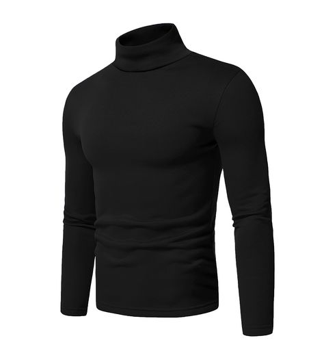 PRICES MAY VARY. ✔️ Pre Shrunk Cotton or Polyester Blend ✔️ Made in USA or Imported. 100% Satisfaction Guaranteed Pull On closure Machine Wash ✔️Stylish Design: The men turtleneck shirt fits all body shapes, looks great when you wear it, this turtle neck men t-shirt will keep you warm in fall and winter. ✔️Material and Fabric: This black turtle neck men shirt is made from ultra-soft ringspun stretchy cotton made from high end dyes and eco-friendly colors, Slim fit shirt with a high-neck and long Men Black Long Sleeve Outfit, Black Turtle Neck Outfit Men Casual, High Neck T Shirt Men, Male Turtleneck Outfit, Black Turtleneck Men, Turtle Neck Outfit Men, Turtleneck For Men, High Neck T Shirt, Turtle Neck Outfit