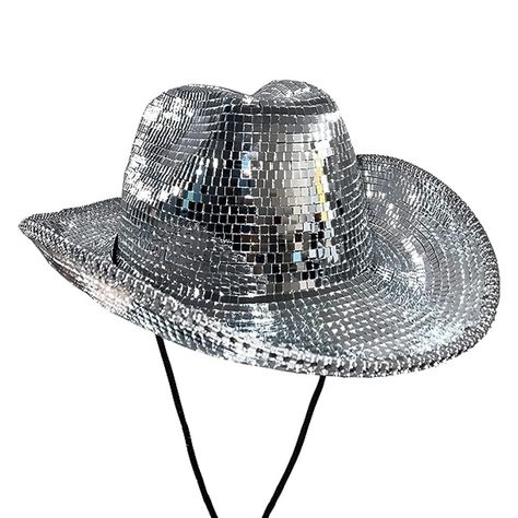 PRICES MAY VARY. 💎Dazzling Disco Cowboy Hat: Indulge in the allure of our handcrafted sequined cowboy hat that promises to turn heads wherever you go. A radiant accessory that guarantees to make a statement, adding a touch of uniqueness to any occasion. 🔆Premium EVA Build: Crafted from robust, thickened EVA material, our Disco Cowboy Hat is built for enduring strength. The mirrored glass tiles, resembling disco balls, beautifully reflect light, casting a mesmerizing disco effect that will undo Western Party Dress, Disco Ball Cowboy Hat, Disco Cowboy, Electric Forest Festival, Rave Music, Western Party, Coachella Valley Music And Arts Festival, Rave Girl, Ultra Music Festival