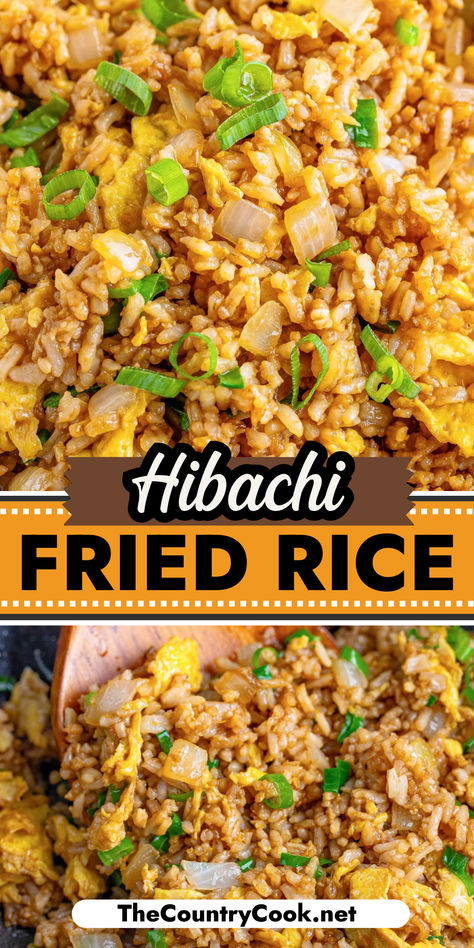 This Hibachi Fried Rice recipe is super simple and full of all that flavor you get from your favorite hibachi restaurant. It’s fast, versatile and most importantly – yummy! Fried Hibachi Rice, Yummy Fried Rice, Fast Fried Rice, Authentic Pork Fried Rice, Simple Dinner Ideas Chicken, Black Stone Rice Recipes, Best Fast Dinner Recipes, Rice For Hibachi, Chinese Pork Fried Rice Recipe Authentic