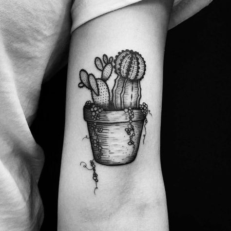 Desert Tattoo, Black And Gray Tattoos, Tarot Tattoo, Cactus Tattoo, Tattoo Shading, Black And Grey Tattoo, Plant Tattoo, Most Popular Tattoos, Grey Tattoo