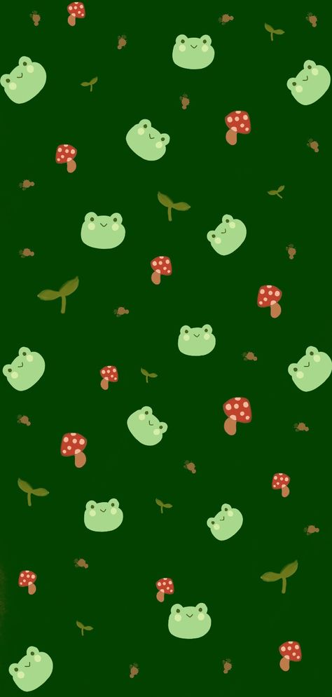 Frog Halloween Wallpaper, Frog Background Aesthetic, Frog Screensaver, Frog And Mushroom Wallpaper, Frog Iphone Wallpaper, Mushroom Wallpaper, Frog Wallpaper, Future Wallpaper, Iphone Lockscreen Wallpaper