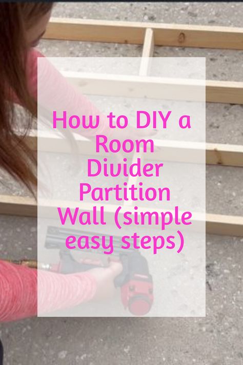 Improve your space organization with a DIY project like no other! Learn how to build a mobile partition wall that is not only freestanding and customizable, but it also comes with built-in shelves. This unique wall will transform your space into a well-organized and versatile area that adapts to your needs. Let's dive into this project! Free Standing Partition Wall, How To Build A Moveable Wall, Storage Divider Wall, Open Divider Wall, Diy Wall Separator, Temporary Wall Ideas Diy, Build A Wall Divider, Diy Wall Divider Ideas Small Spaces, How To Build A Partition Wall