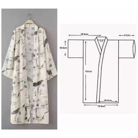 Sewing Tips Kurta Sewing Pattern, Abaya Pattern Sewing How To Make, Sewing Abaya, Abaya Pattern Sewing, Sew Kimono, Sewing Skirts Women, Kimono Sewing Pattern, Kimono Patterns, Learn Sewing