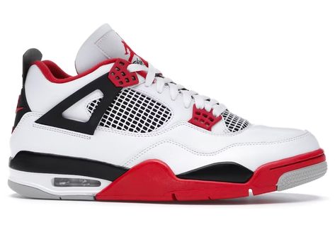 Air Jordan 4 Fire Red, Jordan 4 Retro Fire Red, Jordan 4 Fire Red, Jordan 4’s, Authentic Jordans, Air Jordan Retro, Fresh Shoes, Jordan Sneakers, Jordan 4 Retro