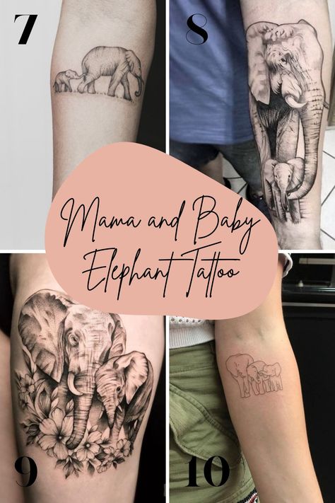 Mom And Son Tattoo Ideas Elephant, Shoulder Elephant Tattoos For Women, Celtic Elephant Tattoo, Three Elephants Tattoo, Elephant Family Tattoos For Women, Forearm Elephant Tattoo Women, Elephant Tattoos With Flowers Half Sleeves, 2 Elephants Tattoo, Elephant Tattoos Mother Daughter