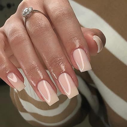 🤍✨ Embrace effortless elegance with these nude press-on nails! Featuring a versatile medium-length square shape and short coffin design, these glue-on nails are perfect for any occasion this summer. Easy to apply and stylishly chic! 💅🌟 #NudeNails #PressOnNails #ChicManicure #NailArtJoy #classylook Gel Nails Medium Length, Square Natural Nails, Gel Nails Medium, Nails Short Medium, Nude Press On Nails, Nails Short Coffin, Coffin Design, Nails Press Ons, Nails Medium Length