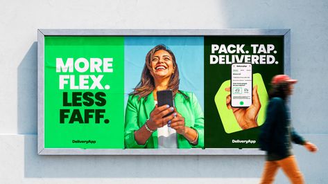 A Fresh New Look to Revolutionise the Delivery Sector for DeliveryApp by Creative Spark - World Brand Design Society Delivery Branding Design, Graphic Campaign, Delivery Ads, Amazon Ads, Brand Positioning, Random Designs, Social Media Branding Design, Billboard Design, Creative Advertising Campaign