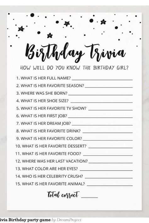 Editable Birthday trivia Birthday party game Activities For Birthday Party Adults, 18th Birthday Games Ideas, Birthday Brunch Games, Fun Birthday Game Ideas, 80 Birthday Party Games, Fun Birthday Games For Teens, Games For 80th Birthday Party Fun, 13th Birthday Party Activities, Birthday Jepordy Game Diy Questions