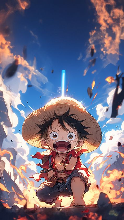 The Pirate King! The name's gonna be mine! Monkey D. Luffy Wallpapers, Tutorials Art, Drawing Arts, Inspo Art, Chibi Wallpaper, Sketches Art, One Piece Cartoon, Good Anime Series, Reference Art