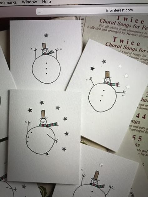 Christmas Cards Handmade Easy, Cas Christmas Cards, Christmas Cards Handmade Kids, Handmade Christmas Gifts Diy, Illustrated Christmas Cards, Christmas Cards Drawing, Handmade Christmas Wreaths, Christmas Card Illustration, Christmas Card Art