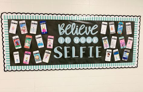 Believe Bulletin Board Ideas, Class Board Ideas, Hallway Bulletin Boards, Class Board, Bulletin Board Ideas, School Social Work, Believe In Yourself, Elementary Art, Board Ideas