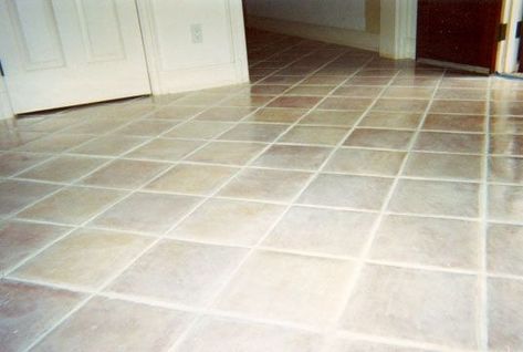 Mexican Saltillo tile floor: thinking of going white. How? Paint Terra Cotta Tile Floor, Staining Terracotta Tiles, Mexican Saltillo Tile, Painted Terracotta Tiles, Mexican Tile Floor, Saltillo Tile Floor, Marble Restoration, Tile Stained, Exterior House Renovation