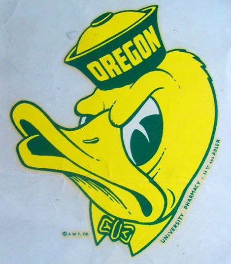 Vintage Mascot Illustration, Vintage College Mascot Logo, Vintage Football Mascot, Oregon Ducks Aesthetic, Oregon Ducks Wallpaper, Bird Mascot, Mascot Ideas, Vintage Mascot, Oregon Ducks Logo