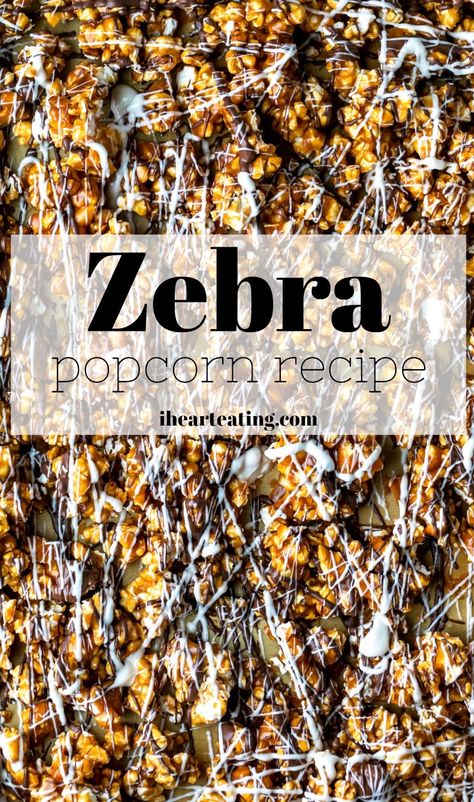 Baked Caramel Corn, Homemade Caramel Corn Recipe, Zebra Popcorn, Gourmet Popcorn Recipes, Flavored Popcorn Recipes, Popcorn Recipes Sweet, Homemade Caramel Corn, Popcorn Recipes Easy, Caramel Corn Recipes