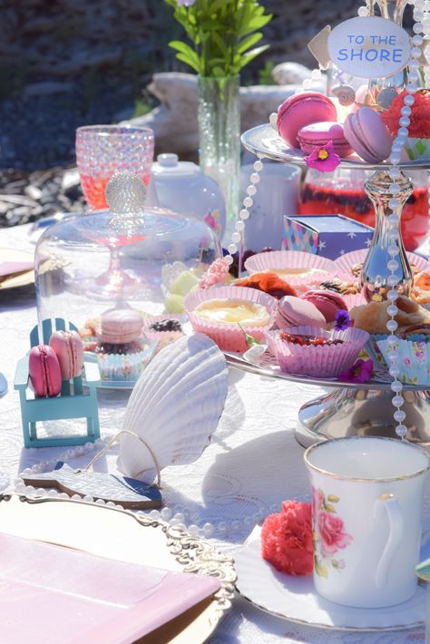 Have you ever experienced High Tea on the beach? It was quite lovely. Tea Photo, Bachelorette Inspo, High Tea, Have You Ever, Aspen, Tea Party, Sea Shells, Birthday Parties, Tea Cups