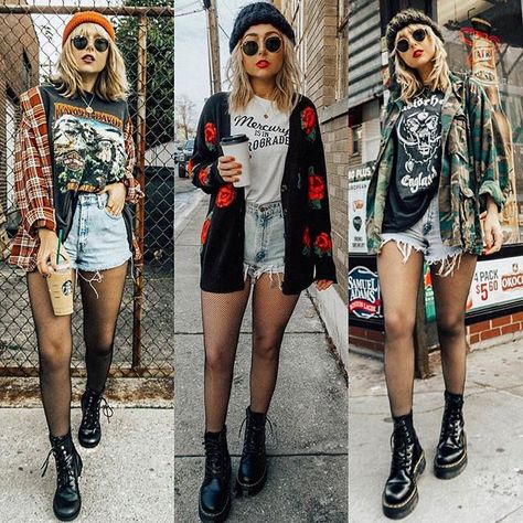 Rock N Roll Outfit, Nicole Alyse, Mode Steampunk, Grunge Tumblr, Fest Outfits, 90s Fashion Grunge, Rose Skirt, Style Gothic, Rock Outfit