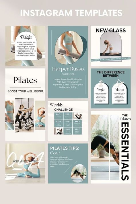 100 Pilates Templates | Pilates Studio Posts and Reels | Pilates Canva Templates | Health & Wellness #reelscover #reelscoverinstagramideas #reelscoverinstagramideasaesthetic Pilates Advertising, Pilates Business, Podcast Instagram, Yoga Trainer, Coach Instagram, Instagram Graphic, Pilates Instructor, Pilates Studio, Social Media Templates