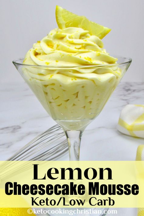 Lemon Cheesecake Mousse, Postre Keto, Cheesecake Mousse, Low Carb Cheesecake, Low Carb Low Sugar, Keto Friendly Desserts, Keto Brownies, Lemon Flavor, Carb Foods