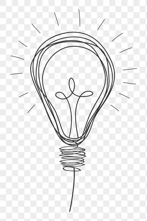 Lightbulb Sketch, Lamp Logo Design, Lightbulb Drawings, Drawing Light Bulb, Light Bulb Template, Bulb Png, Light Bulb Graphic, Light Bulb Illustration, Light Bulb Idea