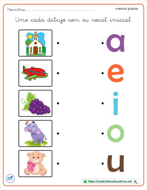 Ejercicios para repasar trazo y vocales – Material Educativo Spanish Classroom Activities, English Worksheet, Preschool Writing, Alphabet Activities Preschool, Vowel Sounds, School Teacher Gifts, Speech Language Therapy, Classroom Crafts, Spanish Lessons