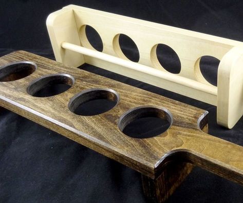 Beer Flight Holder, Beer Flight Tray, Beer Flight Paddle, Flight Board, Beer Flight, Diy Beer, Beer Holders, Cnc Projects, Diy Holz