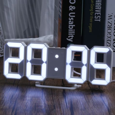 Led Digital Clock, Geek Style, Led Wall Clock, Led Alarm Clock, Desktop Clock, Office Clock, Digital Wall Clock, Led Clock, Hanging Clock